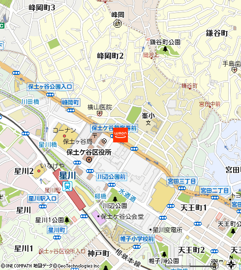 まいばすけっと横浜峰岡店付近の地図